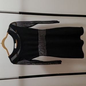 Mini dress with mesh